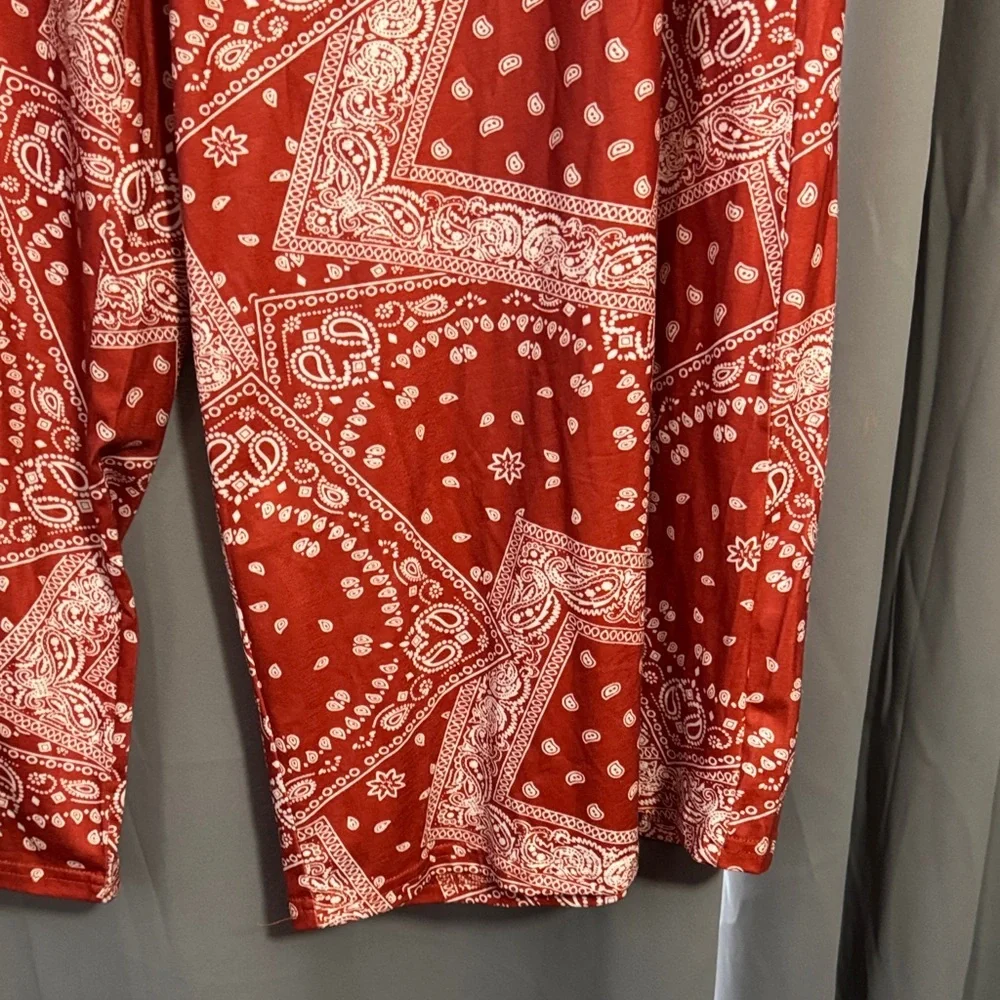 Simple Suzanne Betro 3X Red Bandana Print Pants Comfortable daily active pants - Picture 2 of 11